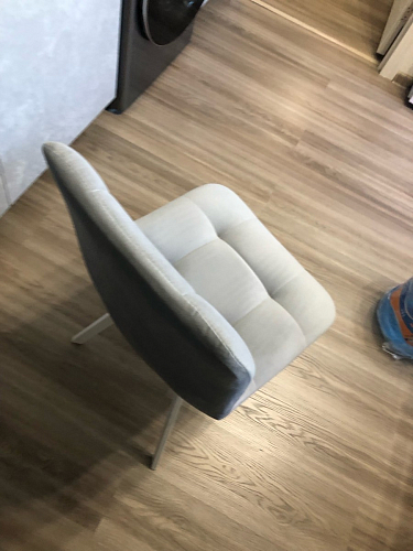 Стул на металлокаркасе Чилли К темно-серый (velutto 32) / черный фото покупателя 3