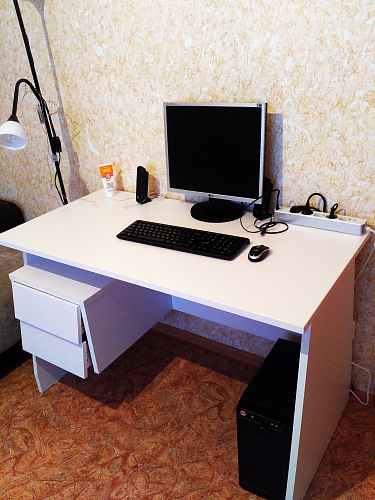 Компьютерный стол КСТ-115 левый белый фото покупателя 1