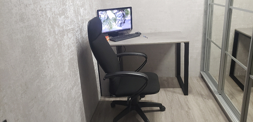 Письменный стол Битти Лофт 116х60х75 креатель / черный матовый фото покупателя 145