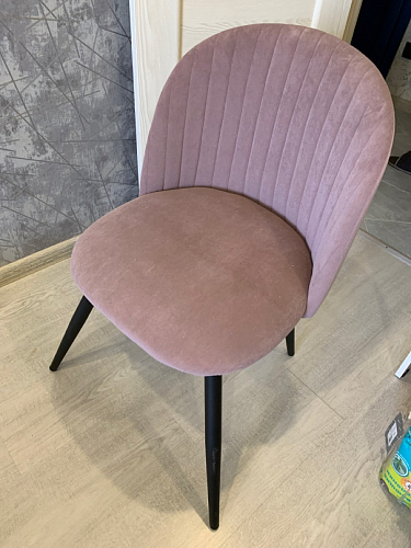 Стул на металлокаркасе Gabi 1 light purple / black / gold фото покупателя 185