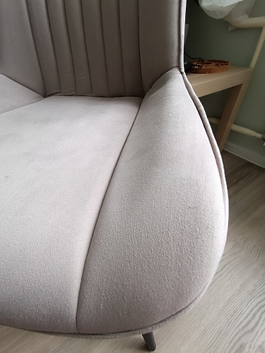 Стул на металлокаркасе Седа 360 К латте (velutto 08) / белый фото покупателя 328