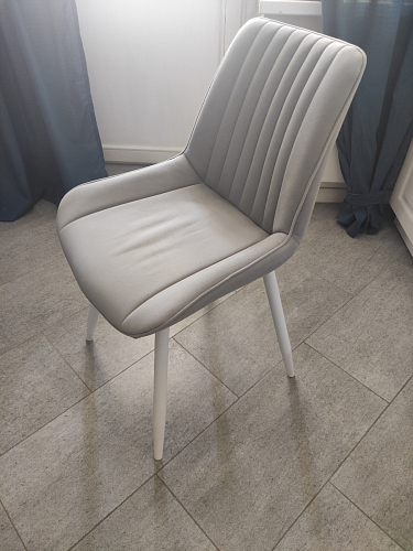 Стул на металлокаркасе Седа 360 К латте (velutto 08) / белый фото покупателя 67