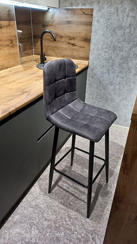 Барный стул Chio black / grey фото покупателя 9