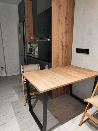 Деревянный стол Лота Лофт 120х75 белый матовый / дуб крафт золотой фото покупателя 763