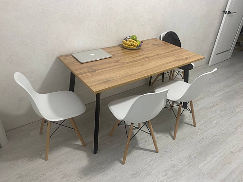 Стол Тринити Лофт 120 32 мм дуб галифакс табако / черный матовый фото покупателя 186