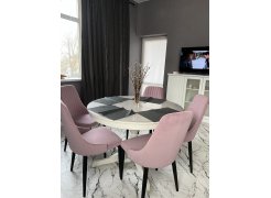 Стул на металлокаркасе Kora light purple / black фото покупателя 7