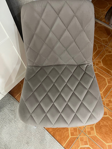 Стул на металлокаркасе Баодин К крутящийся фиолетовый teddy 944 / черный фото покупателя 12