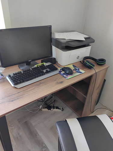 Письменный стол Битти Лофт 116х60х75 креатель / черный матовый фото покупателя 190