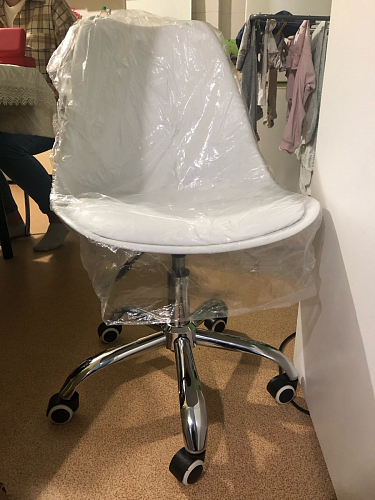 Компьютерное кресло Kolin с подушкой clear / white фото покупателя 125