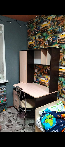 Компьютерный стол КСТ-16 левый дуб сонома / белый фото покупателя 99