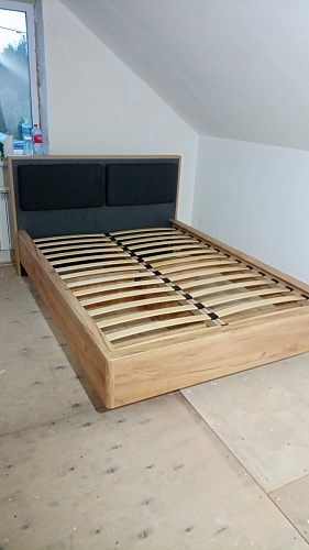 Двуспальная кровать Клауд 160х200 парящая дуб крафт золотой / антрацит фото покупателя 228