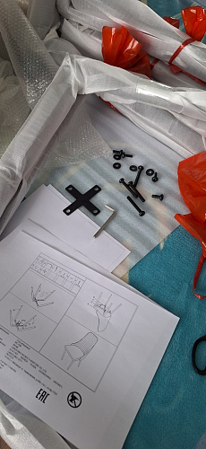 Стул на металлокаркасе Kora dark gray / black фото покупателя 345