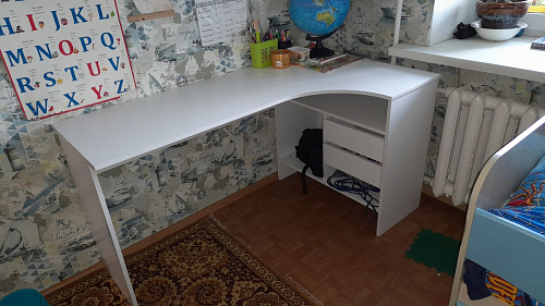 Письменный стол СПм-25 правый белый фото покупателя 11