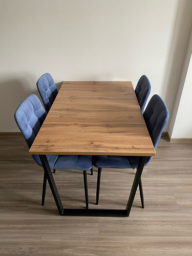 Деревянный стол Лота Лофт 120x75 дуб крафт табачный / черный матовый фото покупателя 866