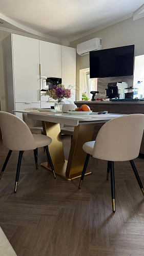 Стул на металлокаркасе Gabi latte / gold / black фото покупателя 412