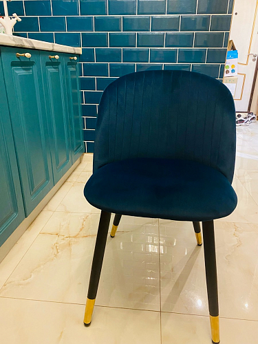 Стул на металлокаркасе Gabi dark beige / black / silver фото покупателя 469