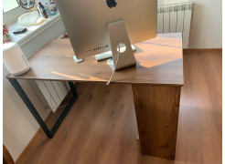 Письменный стол Битти Лофт 116х60х75 дуб делано темный / черный матовый фото покупателя 104