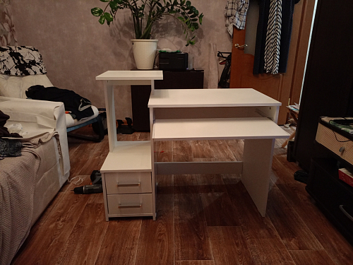 Компьютерный стол Джаз-24 левый дуб молочный фото покупателя 148