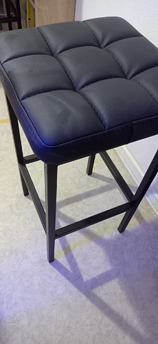 Барный стул Лофт ткань канди грей / черный матовый фото покупателя 82