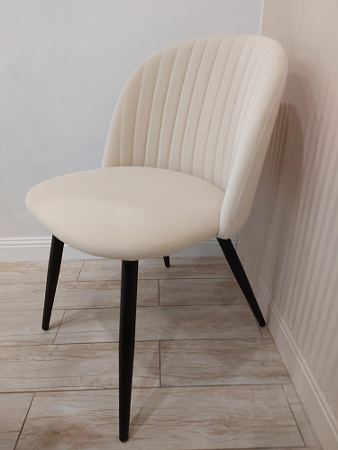 Стул на металлокаркасе Gabi 1 line light blue / black фото покупателя 269