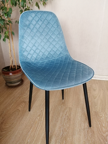 Стул на металлокаркасе Capri голубой фото покупателя 104