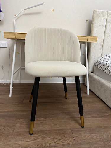 Стул на металлокаркасе Gabi latte / gold / black фото покупателя 256