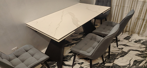 Керамический стол Ливи 140(200)х80х78 carla larkin / дуб монтана фото покупателя 14