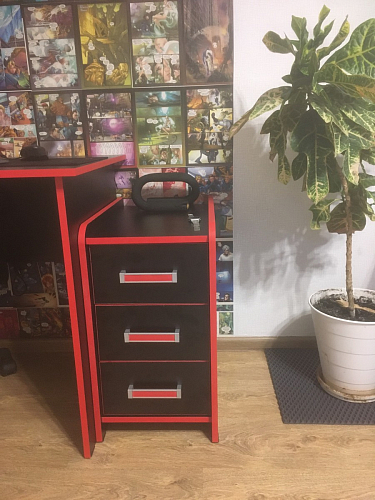 Тумба Ханна черная / красная  - Уцененный экземпляр фото покупателя 29