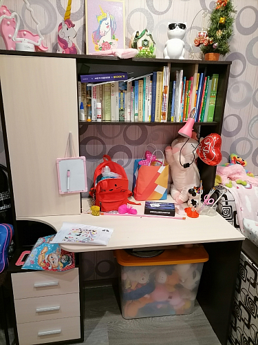 Компьютерный стол КСТ-16 левый дуб сонома / белый фото покупателя 18