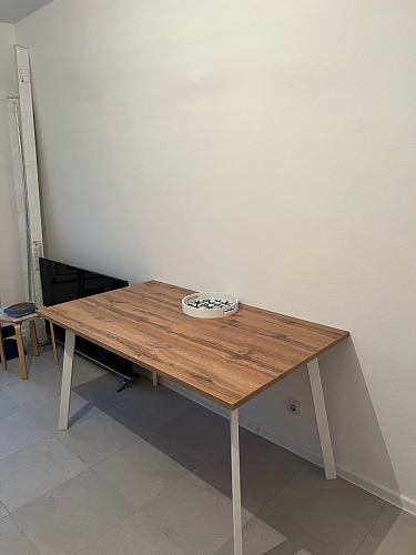 Стол Тринити Лофт 120 32 мм дуб галифакс табако / черный матовый фото покупателя 897