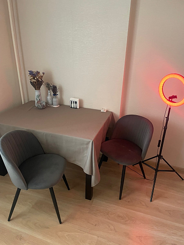 Стул на металлокаркасе Gabi 1 light purple / black фото покупателя 360