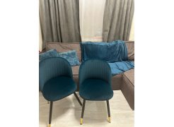 Стул на металлокаркасе Gabi 1 бежевый / черный с серебряными наконечниками фото покупателя 186