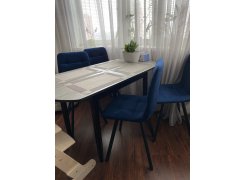 Стул на металлокаркасе Чилли светло-серый / черный фото покупателя 123