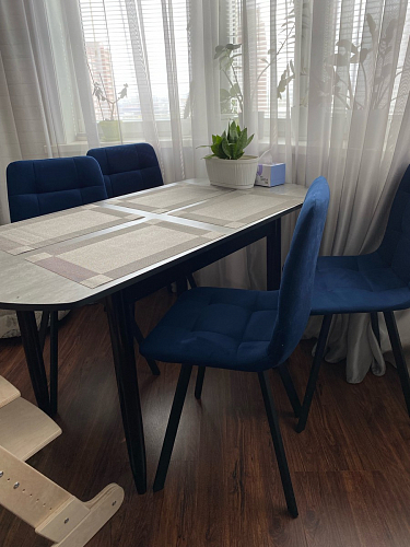 Стул на металлокаркасе Чилли К черный / зеленый фото покупателя 123