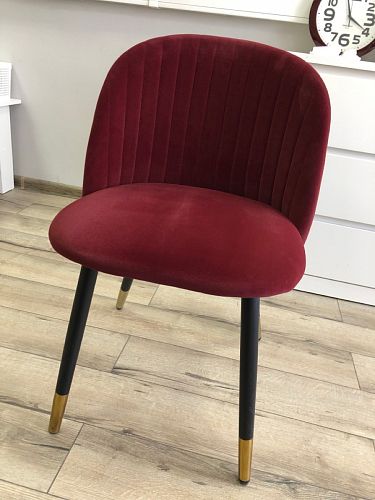 Стул на металлокаркасе Gabi 1 light purple / black / gold фото покупателя 131