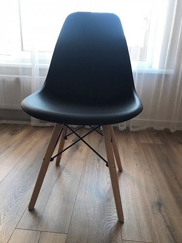 Пластиковый стул Eames PC-015 серо-голубой / дерево фото покупателя 210