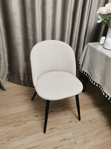 Стул на металлокаркасе Gabi 1 light blue / black / gold фото покупателя 544