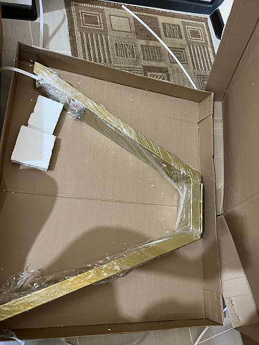 Стол на тумбе Бугун белый / золото фото покупателя 30