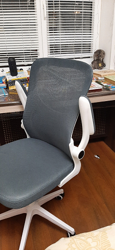 Компьютерное кресло Konfi light gray / blue / white фото покупателя 58