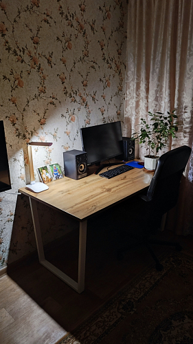 Деревянный стол Лота Лофт 140х80 дуб крафт табачный / черный матовый фото покупателя 850