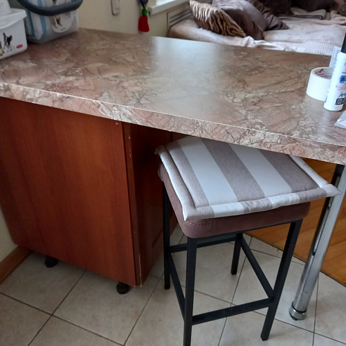 Барный стул Лофт микровелюр катания блэк / черный матовый фото покупателя 44