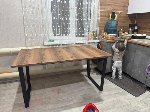 Деревянный стол Лота Лофт 120х75 белый матовый / дуб крафт золотой фото покупателя 781