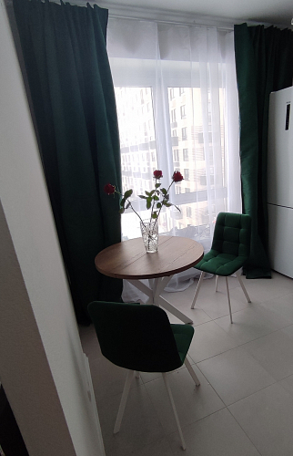 Стул на металлокаркасе Чилли синяя ткань / белый фото покупателя 1225