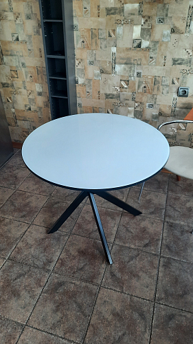 Стеклянный стол DikLine RS90 белый фото покупателя 4