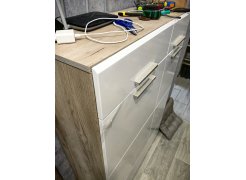 Комод Лайн 13.121 дуб серый craft K 002 PW / белый глянец пвх фото покупателя 1