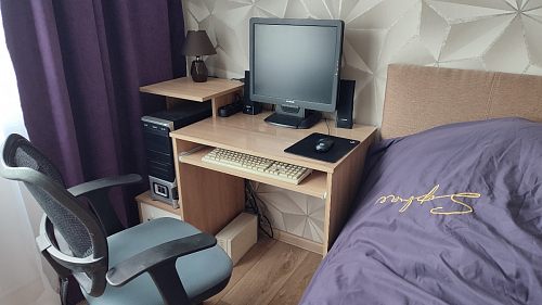 Стол компьютерный Джаз-24 правый белый фото покупателя 107