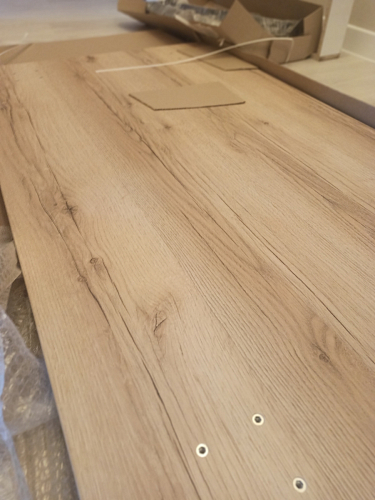 Стол Тринити Лофт 120 32 мм дуб галифакс табако / черный матовый фото покупателя 24