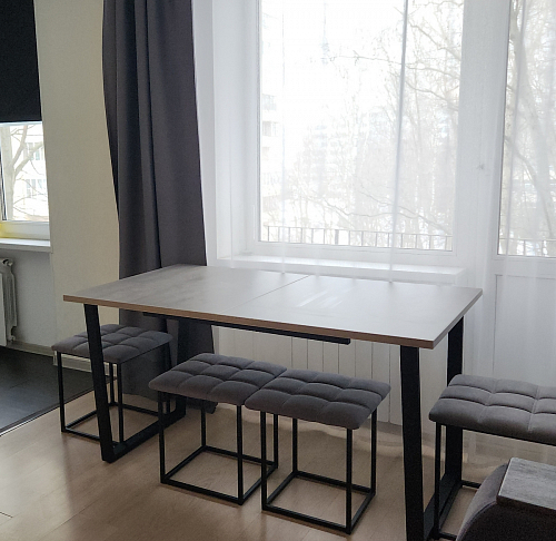 Деревянный стол Лота Лофт 120х75 белый матовый / дуб крафт золотой фото покупателя 700