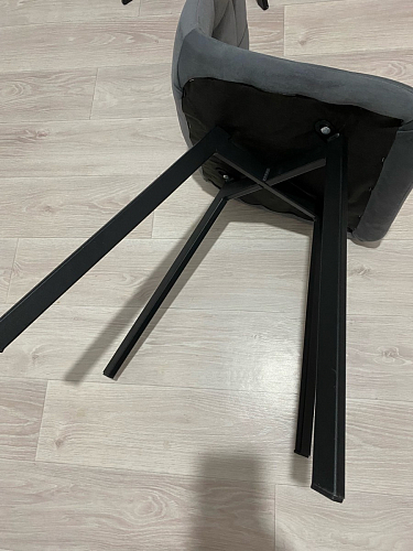 Стул на металлокаркасе Чилли синяя ткань / белый фото покупателя 955