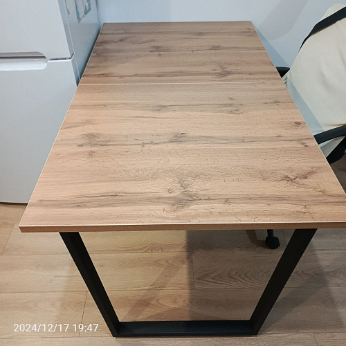 Деревянный стол Лота Лофт 140х80 дуб крафт табачный / черный матовый фото покупателя 733